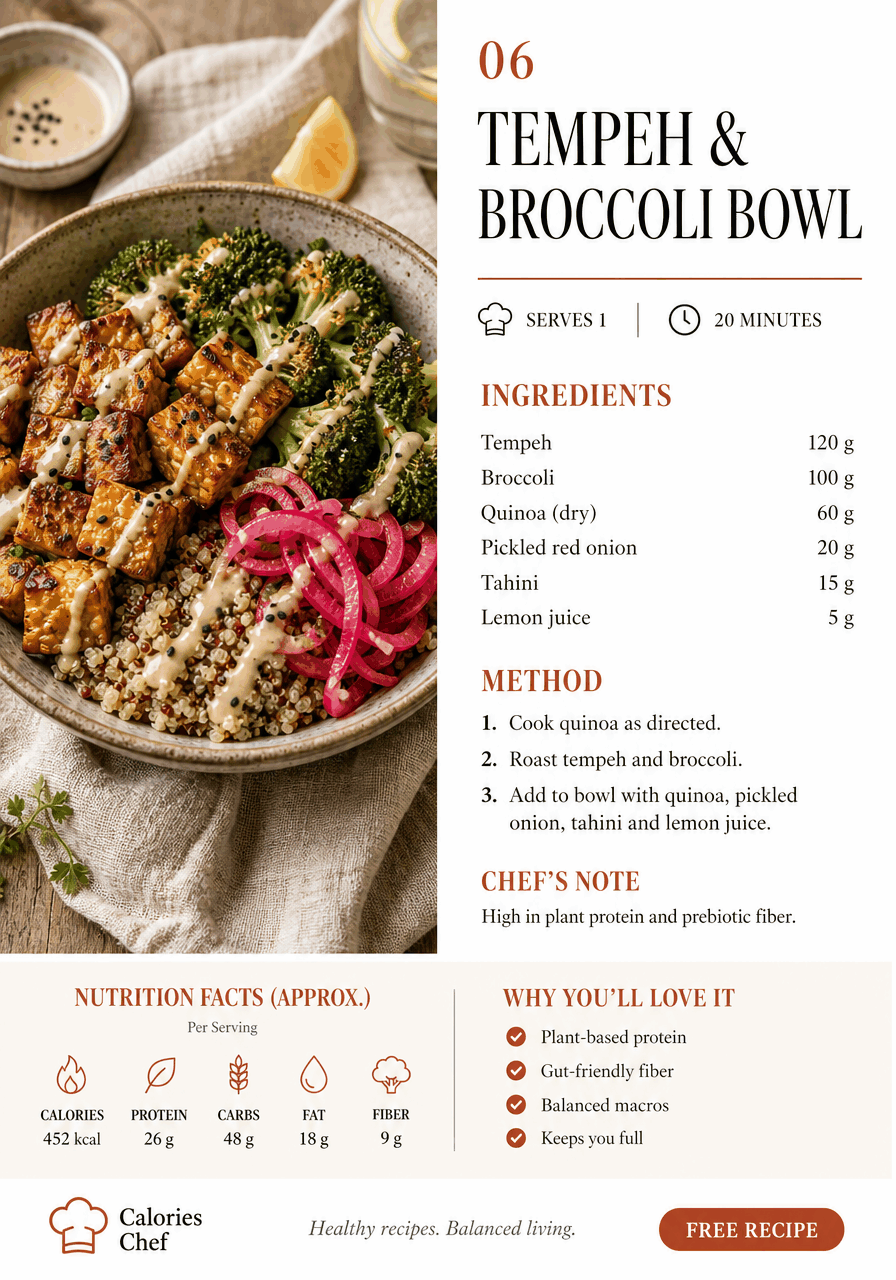Tempeh & Broccoli Bowl
